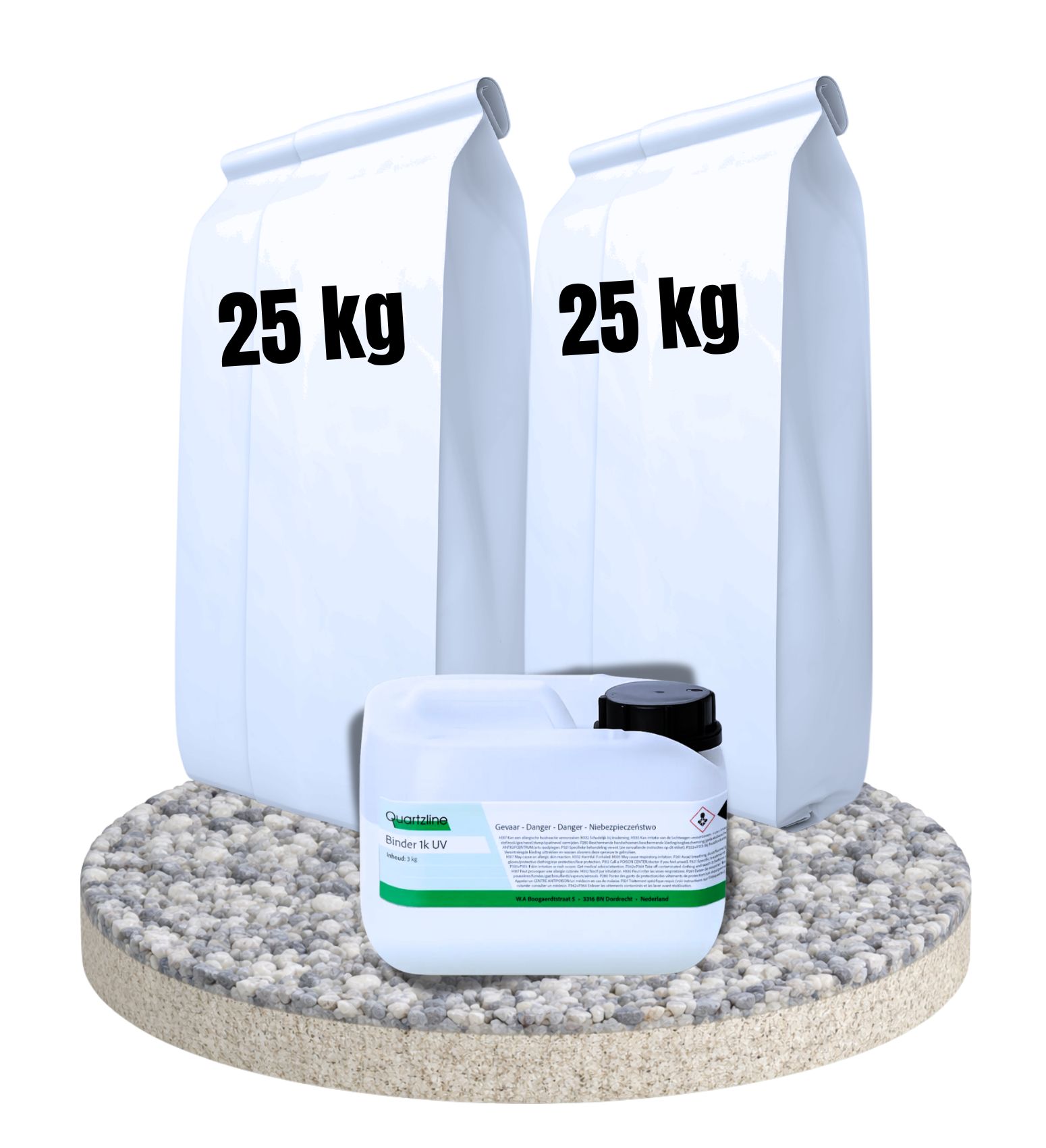 Zestaw kamienny dywan Marrone 3,5 m² Binder 1K UV
